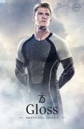 Gloss: District 1 Victor of the 63rd Hunger Games .